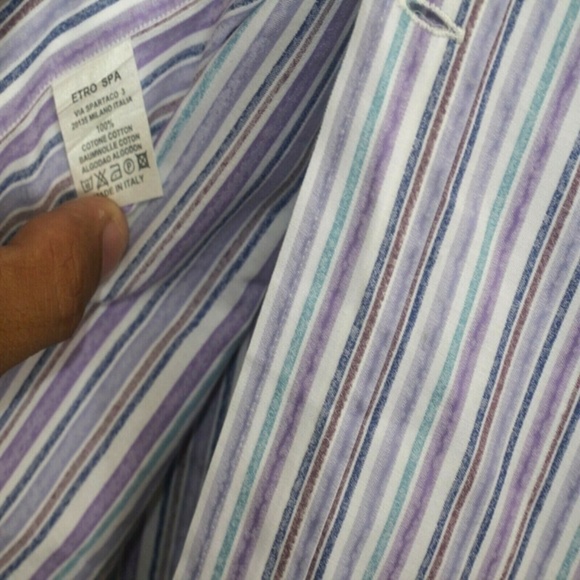 Recent Etro men's shirt sz 38 Italy cotton - Picture 4 of 5